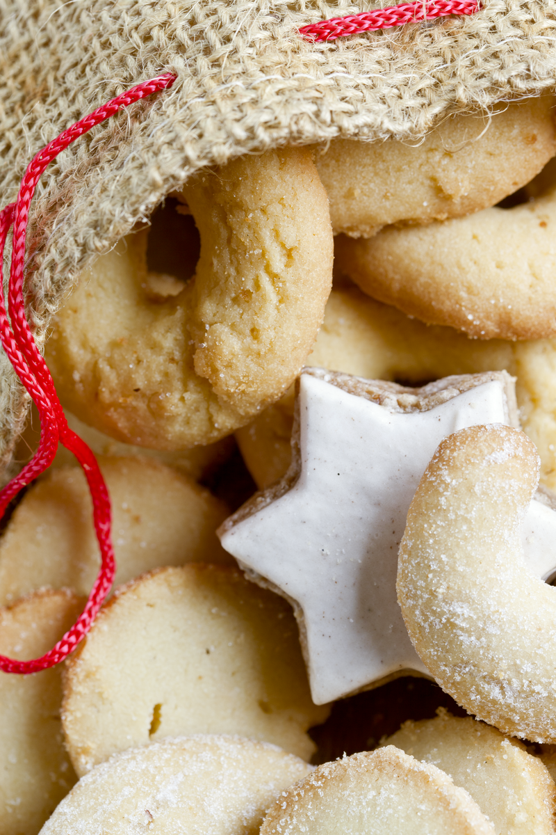 Weihnachtsgebäck in einem Sack