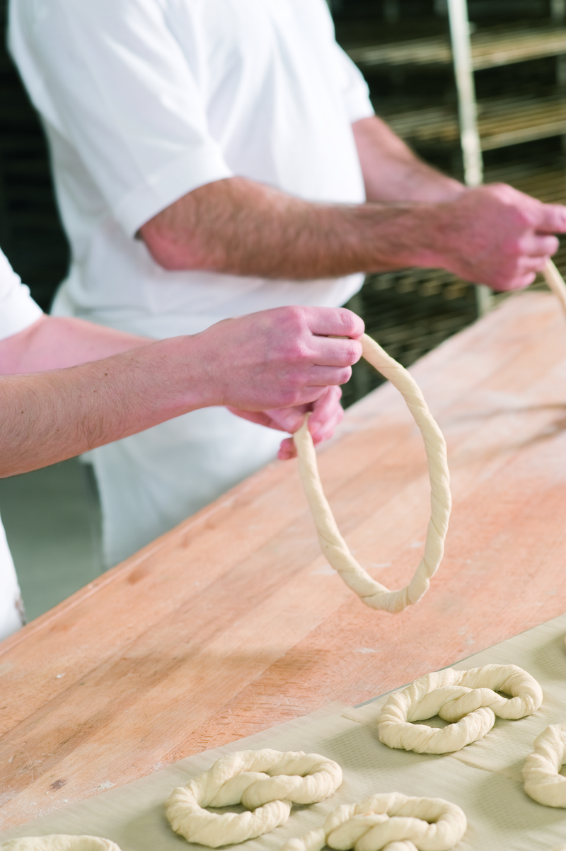 Formen von Teiglingen für Plunder