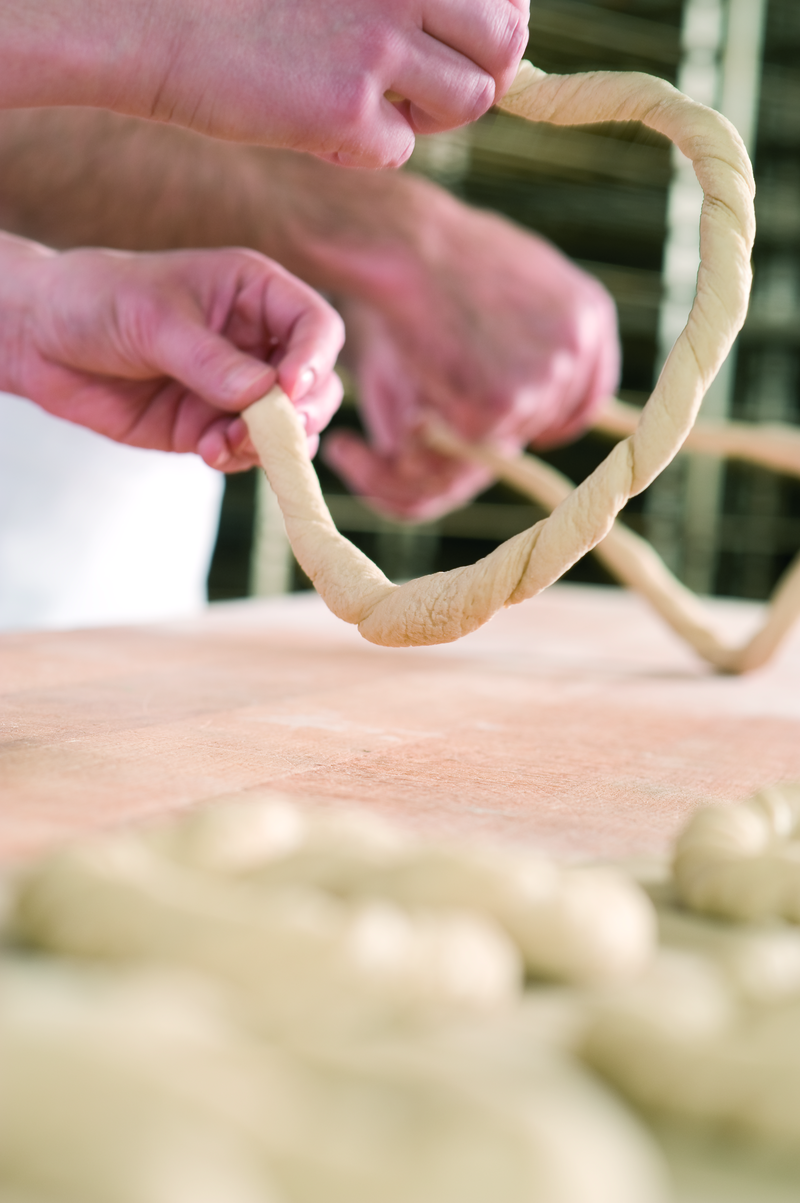 Formen von Teiglingen für Plunder