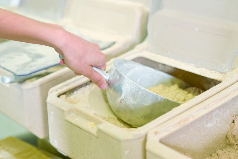 Hand bedient Abwiegschaufel Nahaufnahme