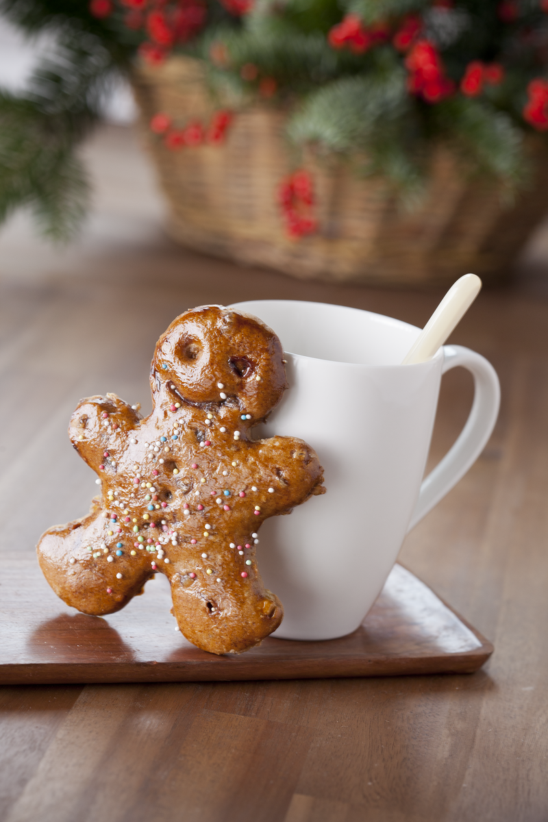 Lebkuchengebäck und ein Getränk