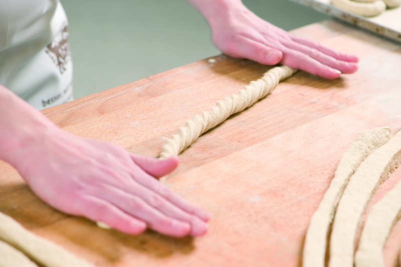 Formen von Teiglingen für Plunder