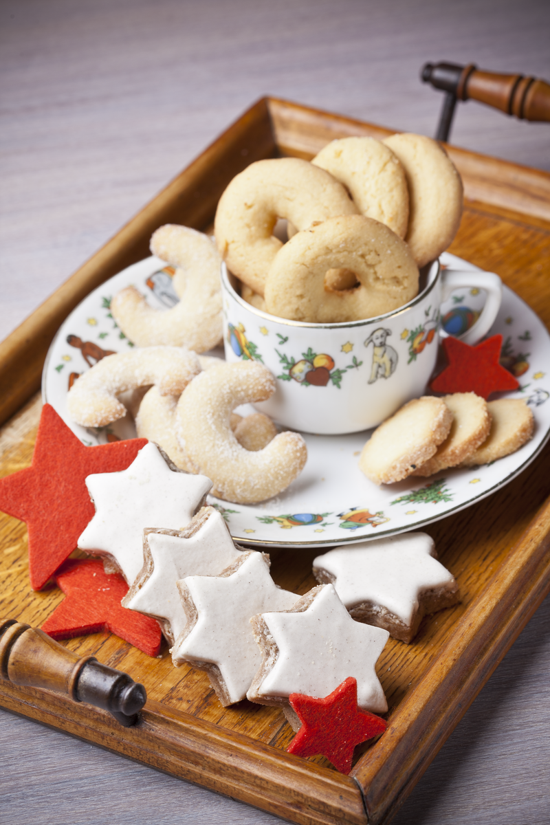 Süßes Gebäck auf einem Tablett