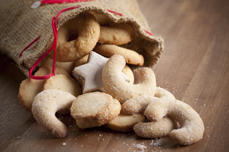 Weihnachtsgebäck in einem Sack