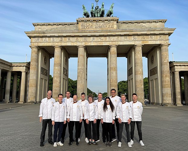 Bäcker Nationalmannschaft vor dem Brandenburger Tor